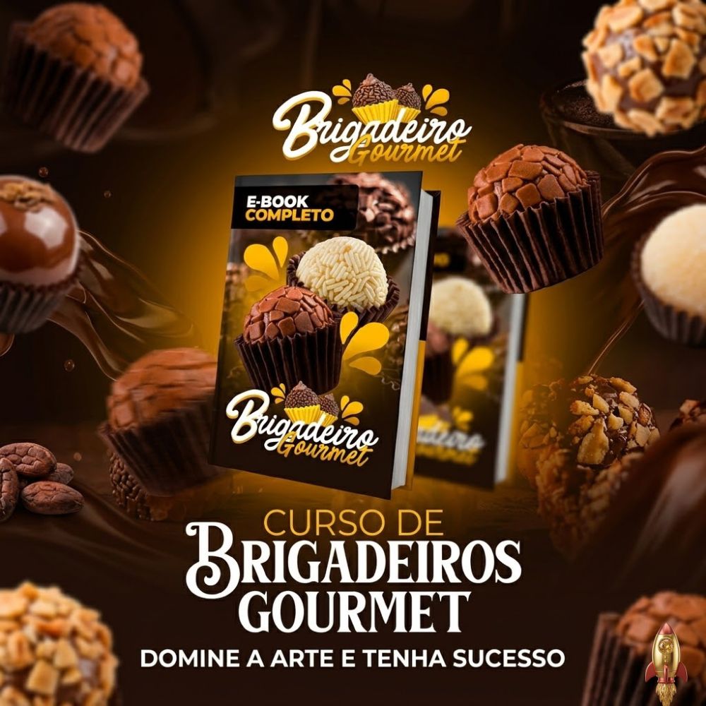 Diversos sabores de brigadeiro gourmet decorados em curso em vídeo para vender.