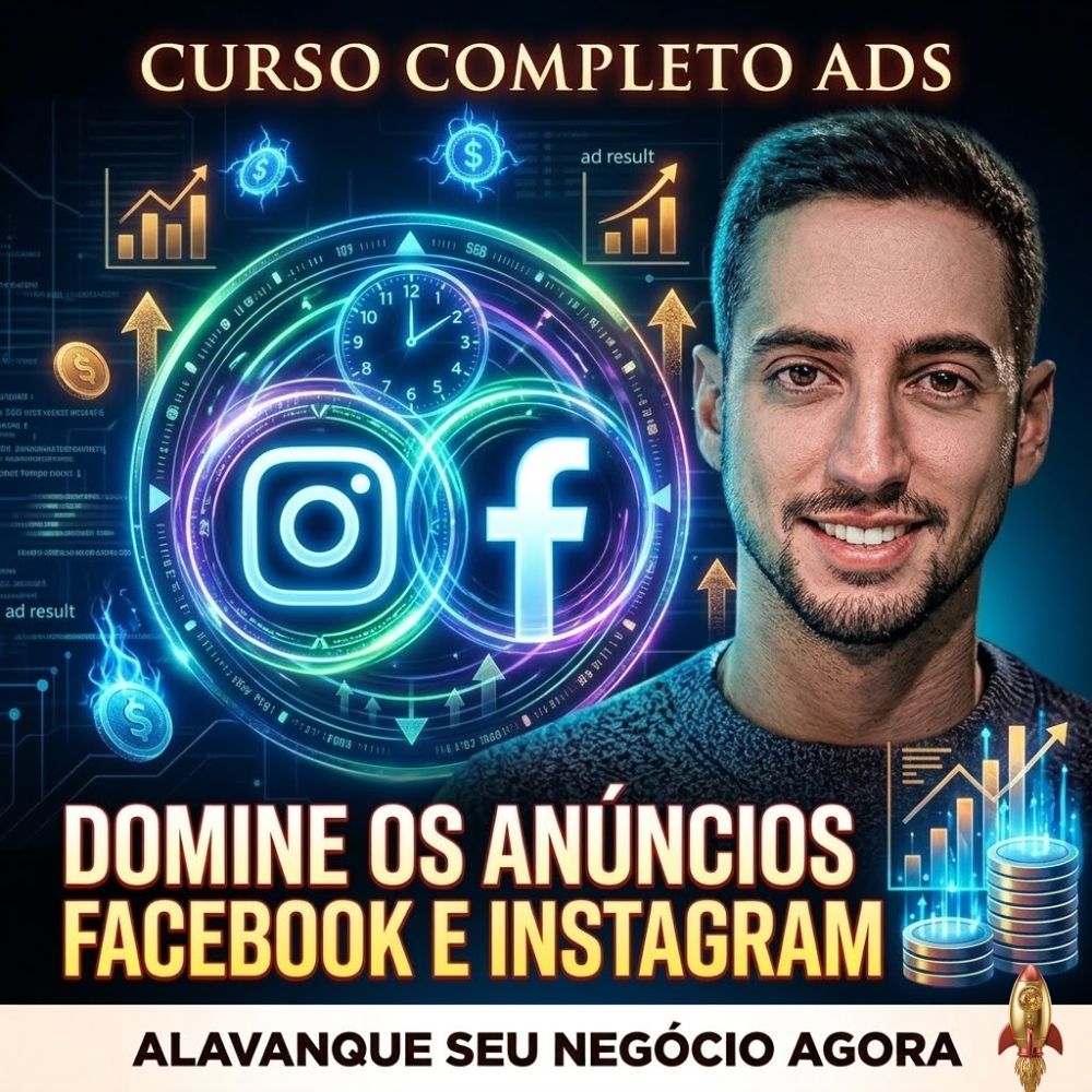 Gerenciador de Anúncios configurado para campanhas de conversão no curso em vídeo Face Ads Pro.