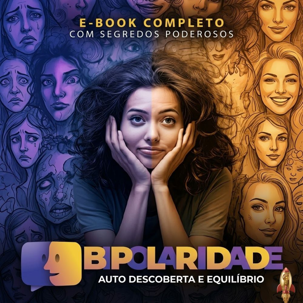 LUSTRAÇÃO SIMBÓLICA REPRESENTANDO AS OSCILAÇÕES DE HUMOR E O CAMINHO PARA O EQUILÍBRIO NA BIPOLARIDADE.